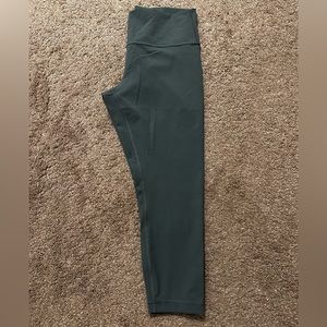 Lululemon, wunder under, size 12, tidewater teal